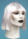 Honka White Gothic Hood Foam Latex Mask with Black lips