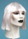 Honka White Gothic Hood Foam Latex Mask with Black lips