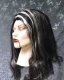 Vampris Goul  Wig with White Highlights